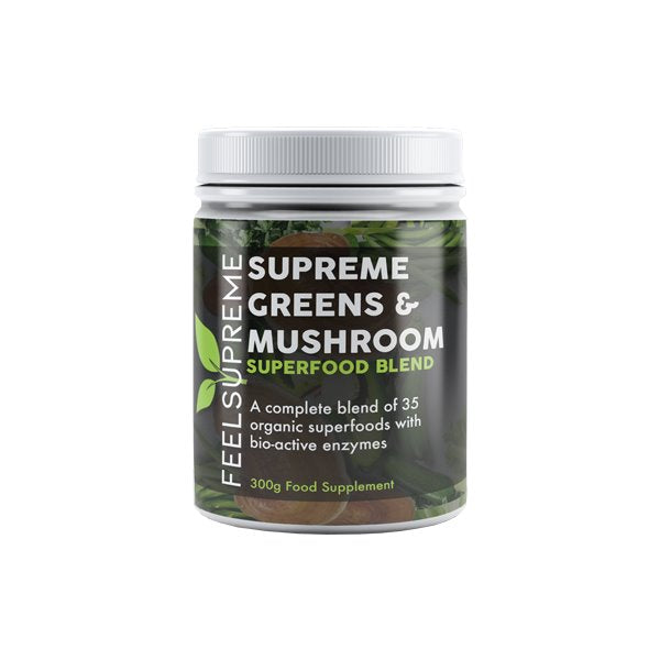 Feel Supreme Supreme Greens & Mushroom Superfood Blend - 300g Nootropics & Supplements Feel Supreme 